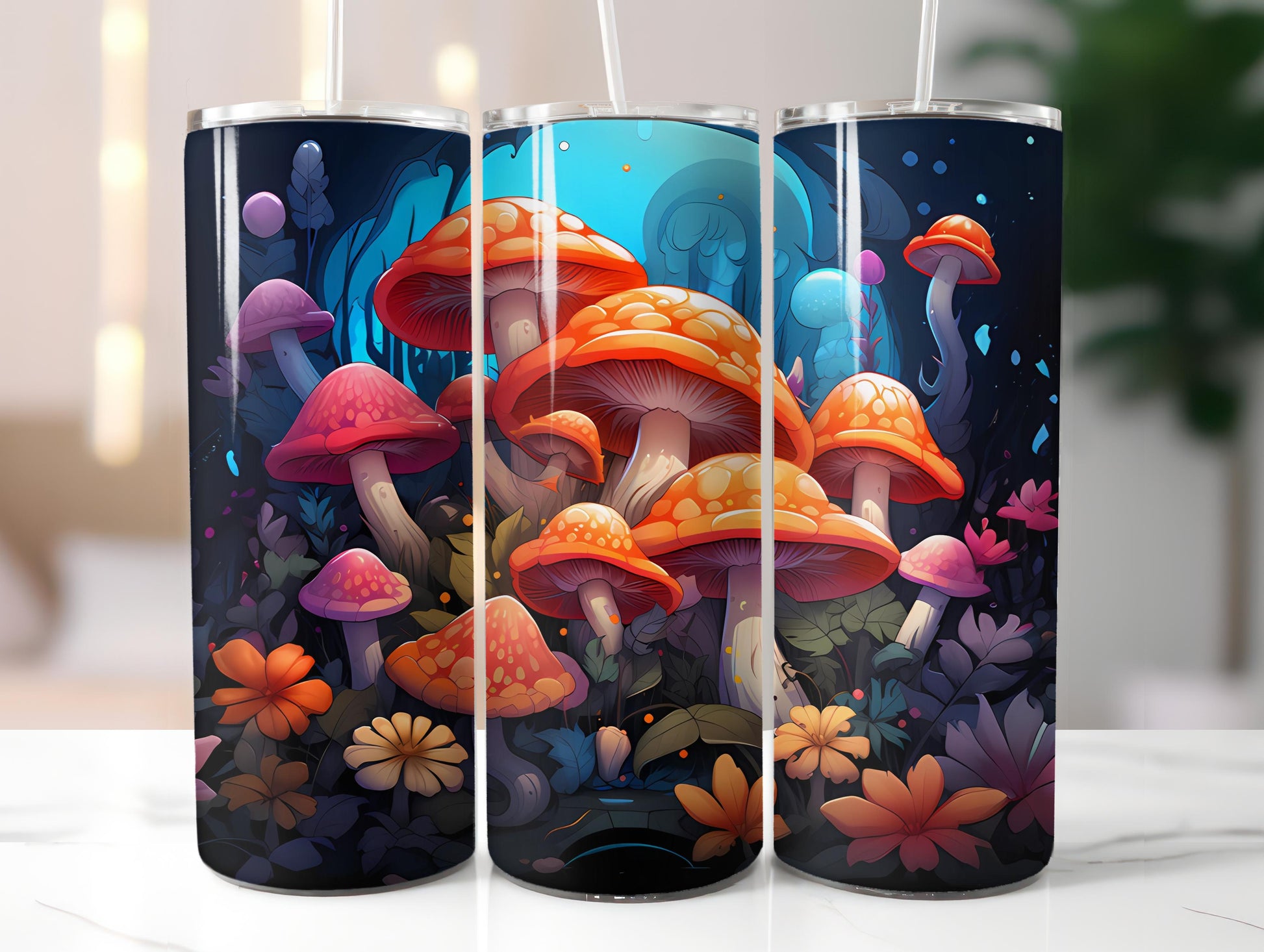 Kawaii Mushrooms 2 Tumbler Wrap - CraftNest