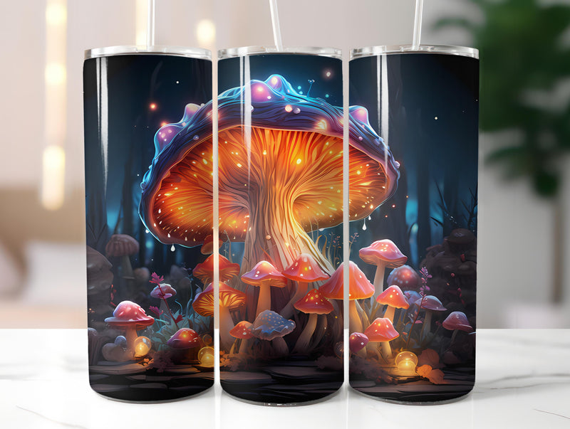 Kawaii Mushrooms 3 Tumbler Wrap - CraftNest