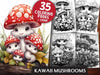 Kawaii Mushrooms Coloring Books