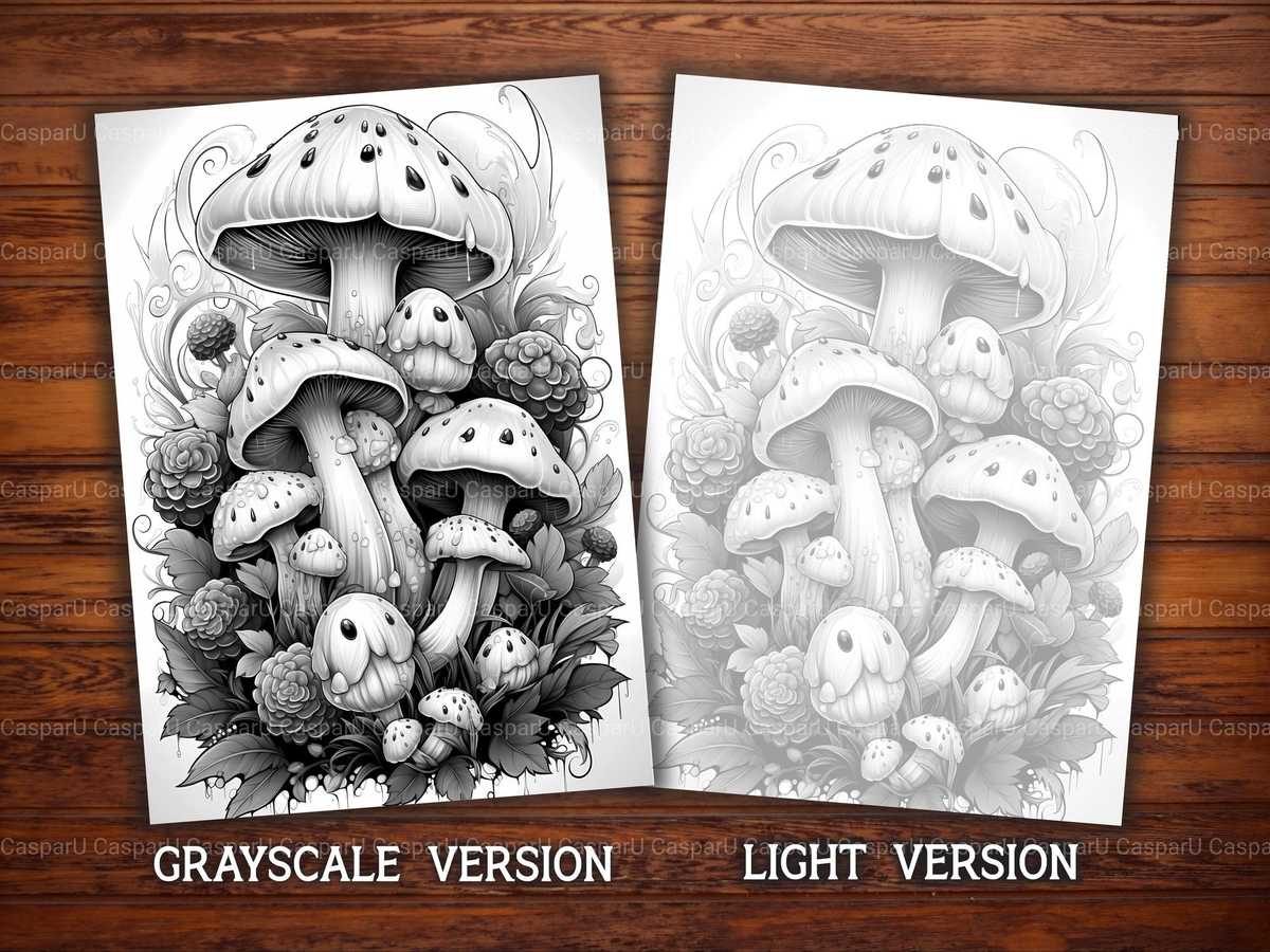 Kawaii Mushrooms Coloring Books - CraftNest - Digital Crafting and Art