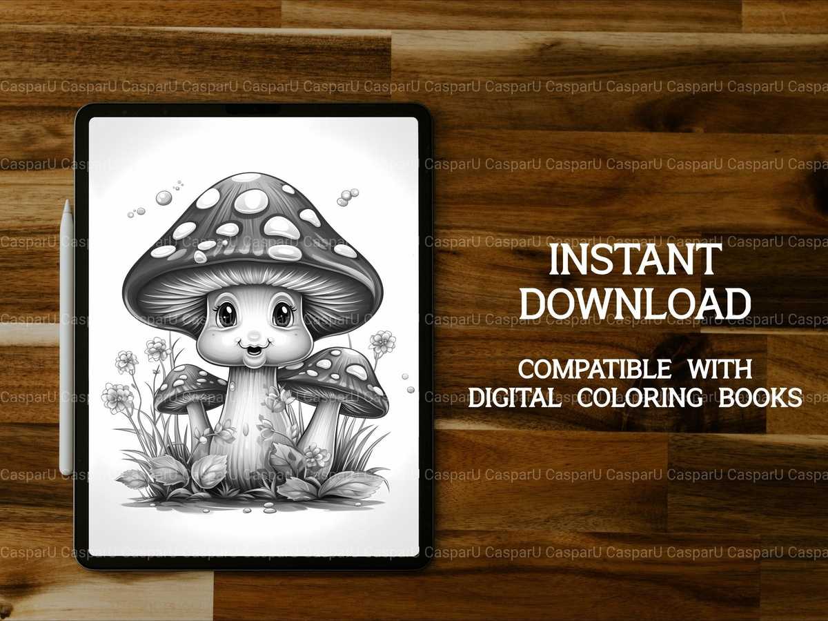 Kawaii Mushrooms Coloring Books - CraftNest - Digital Crafting and Art