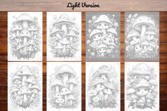 Kawaii Mushrooms Coloring Books - CraftNest - Digital Crafting and Art