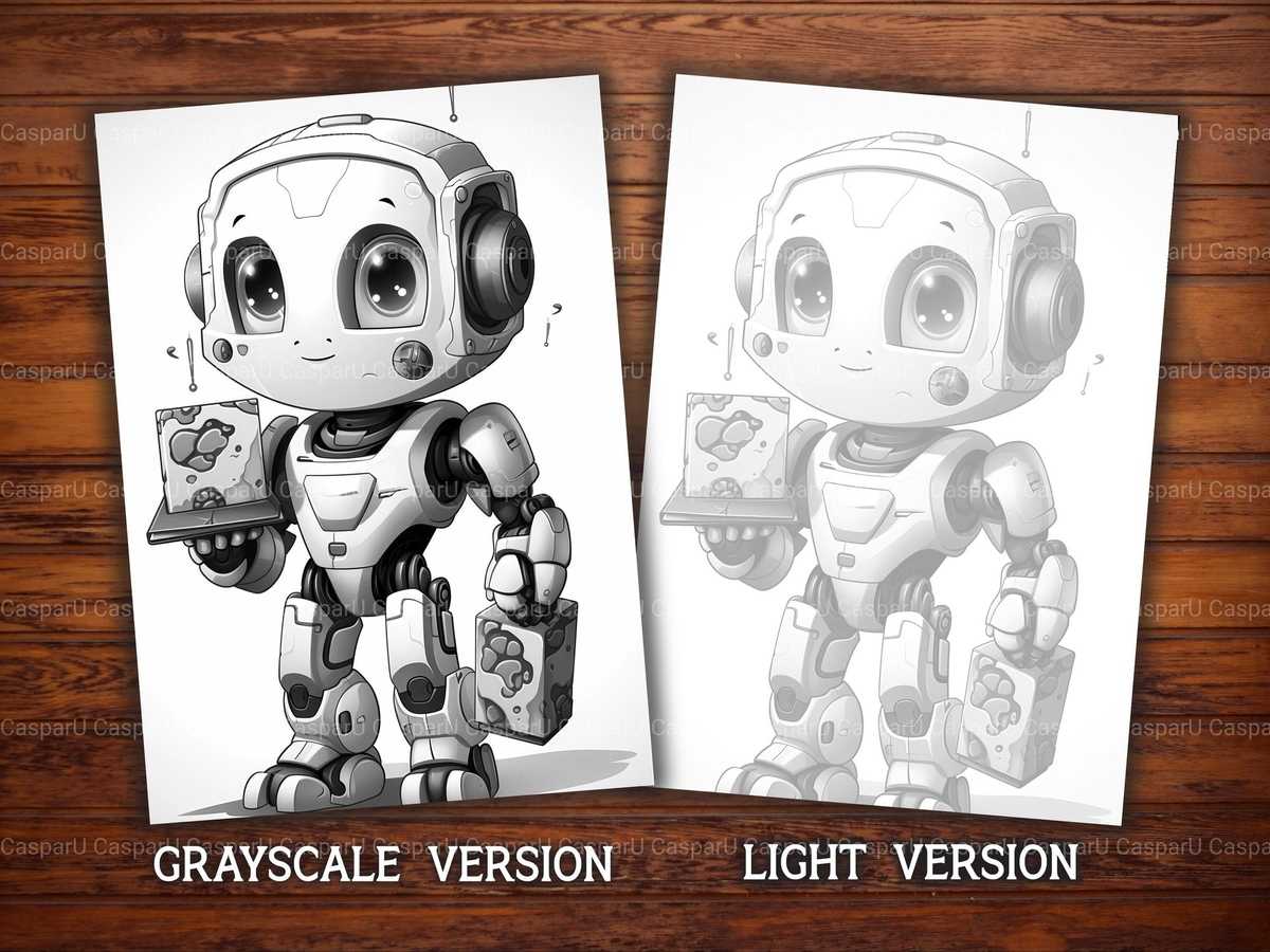 Kawaii Robots Coloring Books - CraftNest