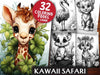 Kawaii Safari Malbuchbücher