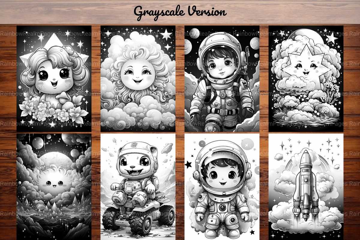 Kawaii Space Coloring Books - CraftNest