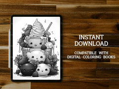 Kawaii Tea Coloring Books - CraftNest