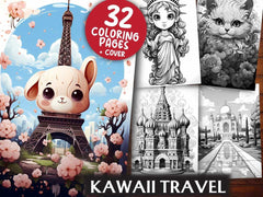 Kawaii Travel Coloring Books - CraftNest