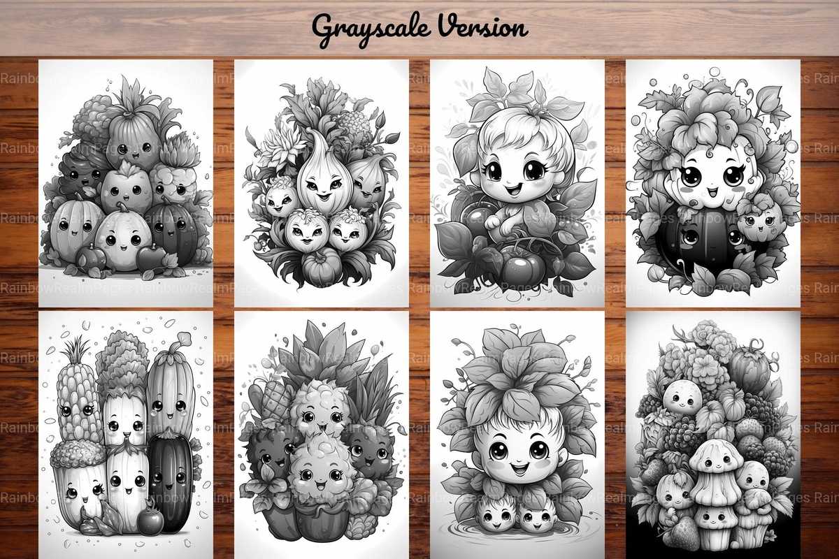 Kawaii Vegetables Coloring Books - CraftNest