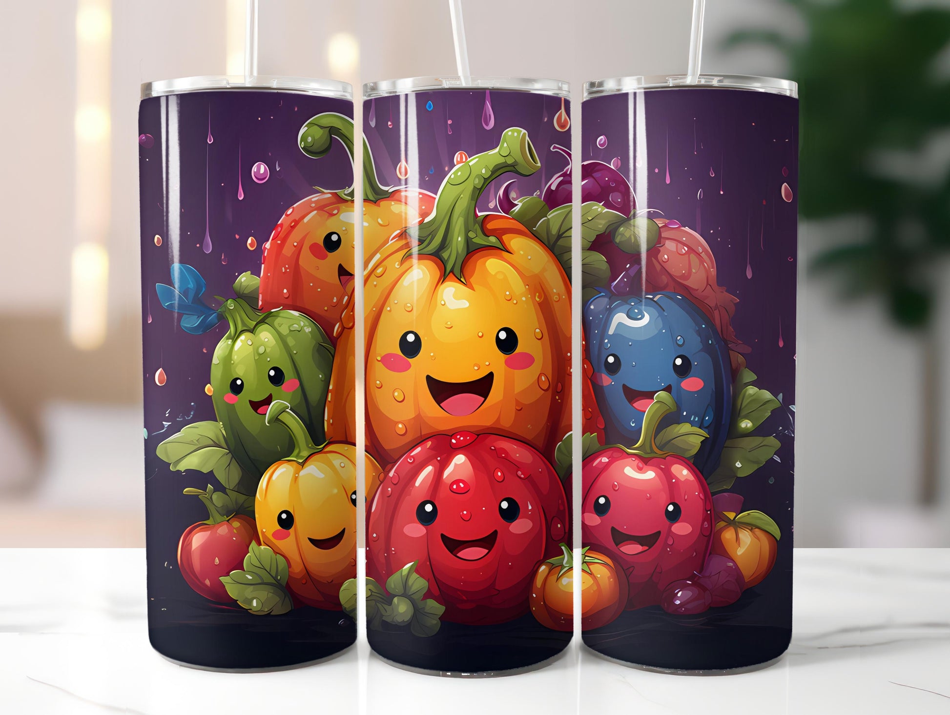 Kawaii Vegetables 2 Tumbler Wrap - CraftNest