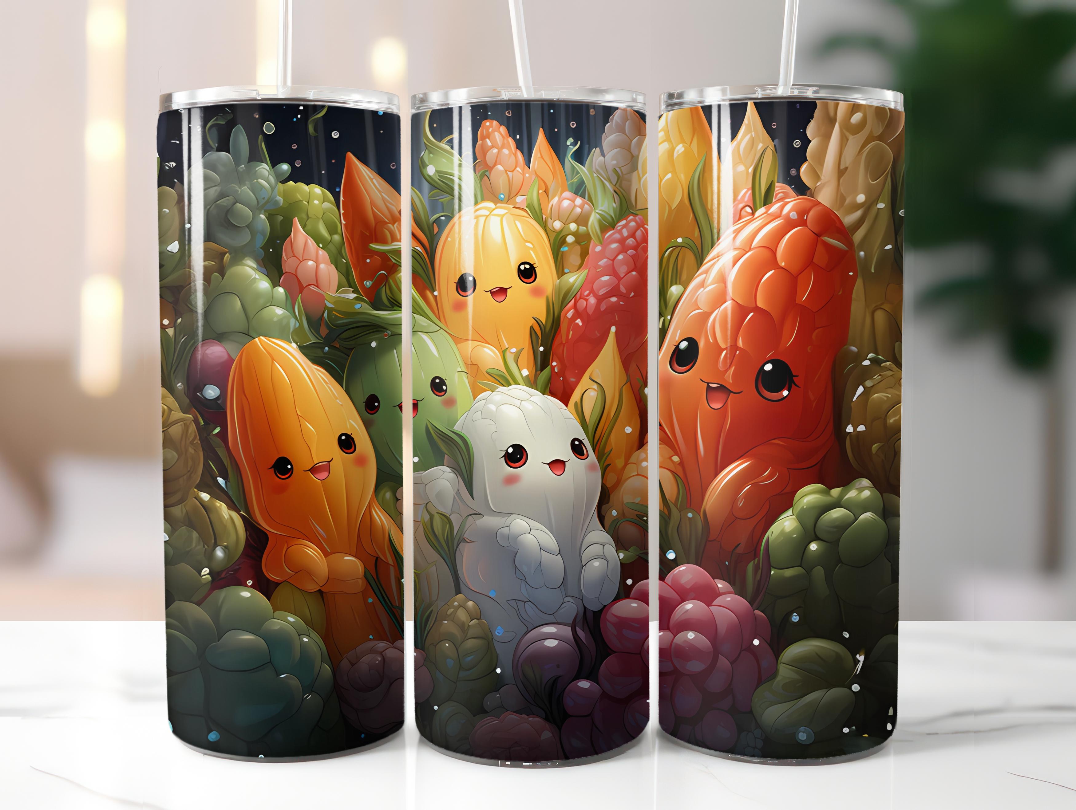 Kawaii Vegetables 1 Tumbler Wrap - CraftNest