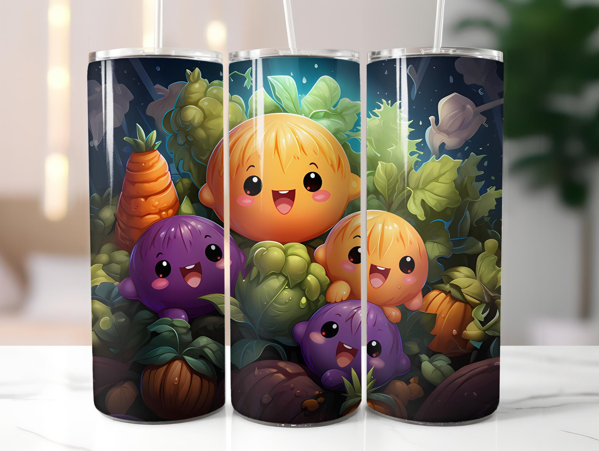 Kawaii Vegetables 4 Tumbler Wrap - CraftNest