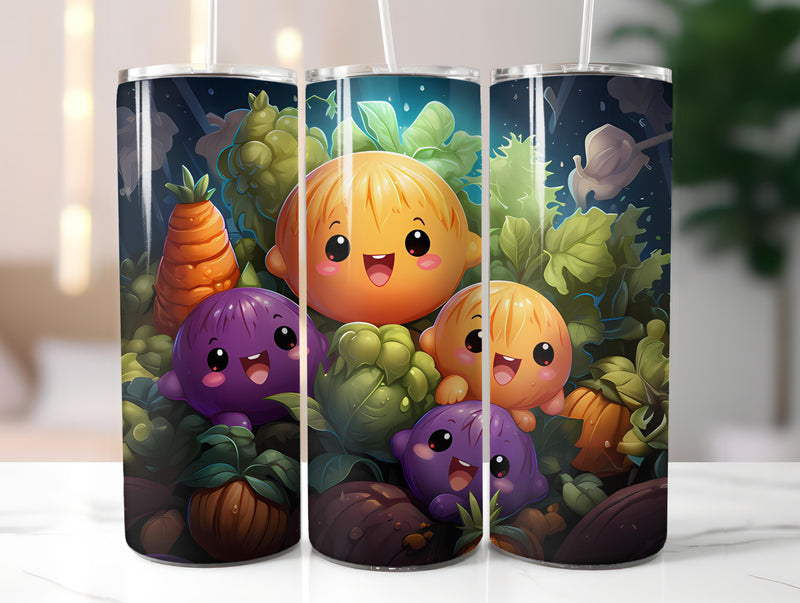 Kawaii Vegetables 4 Tumbler Wrap - CraftNest