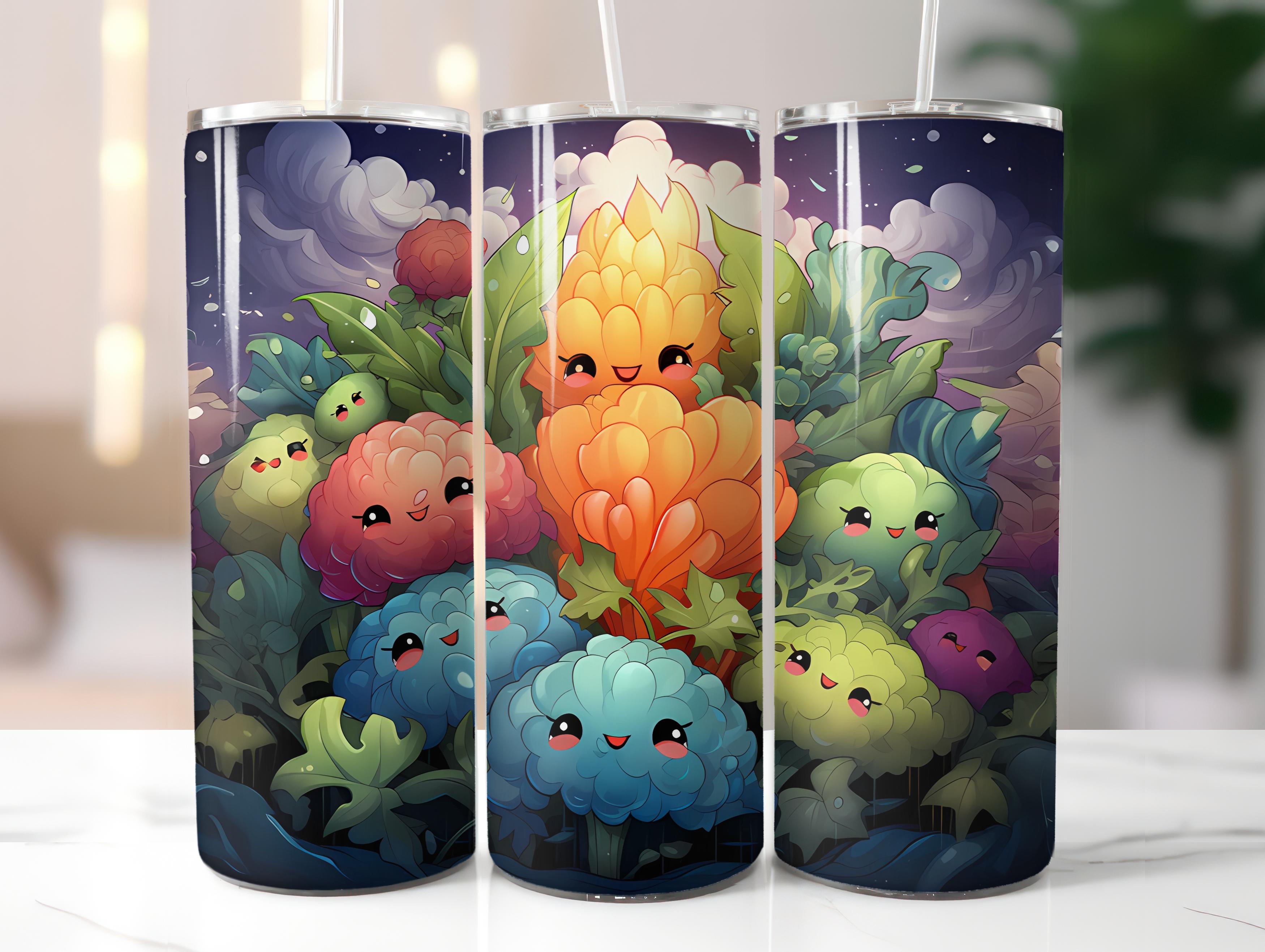 Kawaii Vegetables 4 Tumbler Wrap - CraftNest