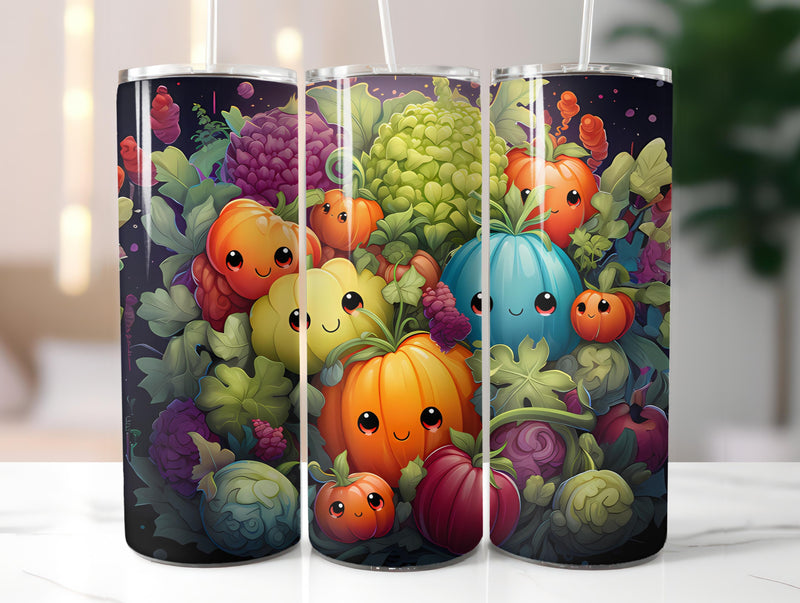 Kawaii Vegetables 2 Tumbler Wrap - CraftNest