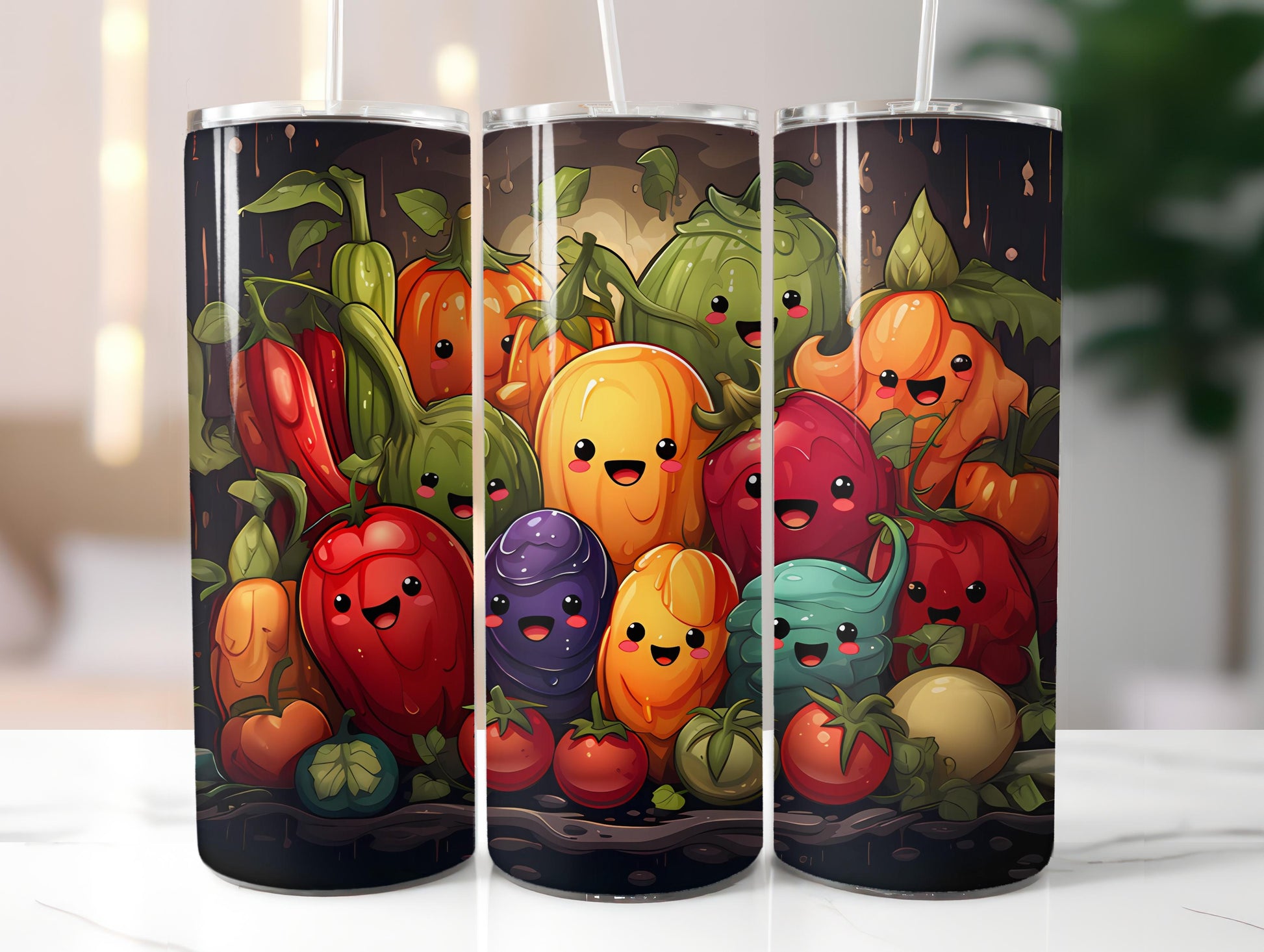 Kawaii Vegetables 5 Tumbler Wrap - CraftNest