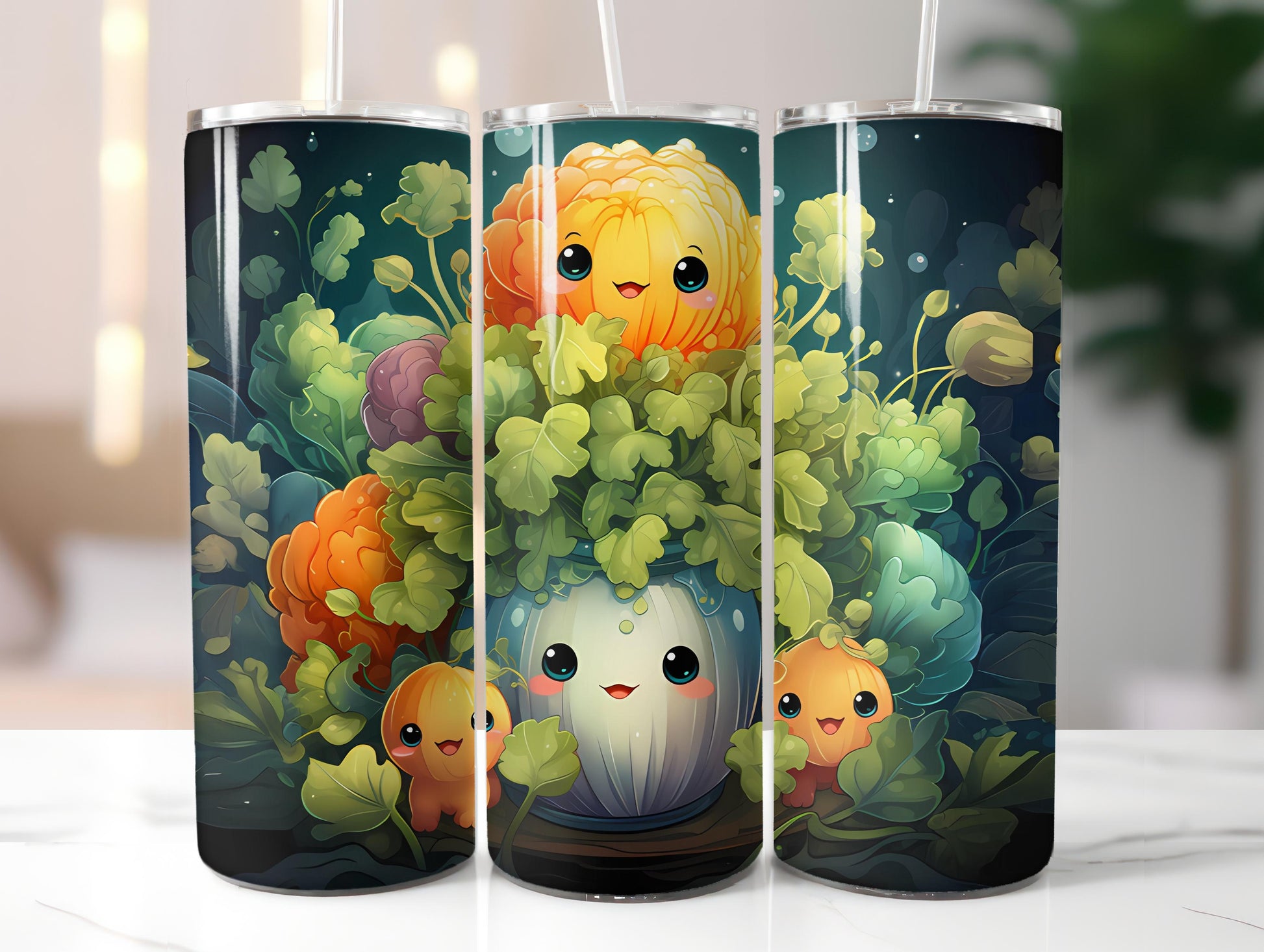 Kawaii Vegetables 4 Tumbler Wrap - CraftNest