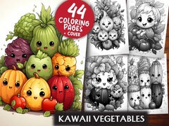 Kawaii Vegetables Coloring Books - CraftNest