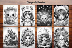 Kawaii Winter Coloring Books - CraftNest