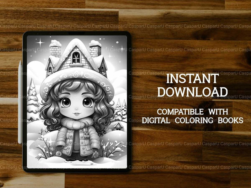 Kawaii Winter Coloring Books - CraftNest