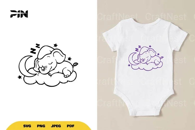 Kawaii Cute Elephant SVG Bundle - CraftNest - Digital Crafting and Art