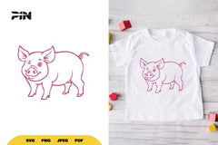 Kawaii Cute Pig SVG Bundle - CraftNest - Digital Crafting and Art