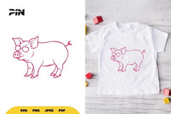 Kawaii Cute Pig SVG Bundle - CraftNest - Digital Crafting and Art