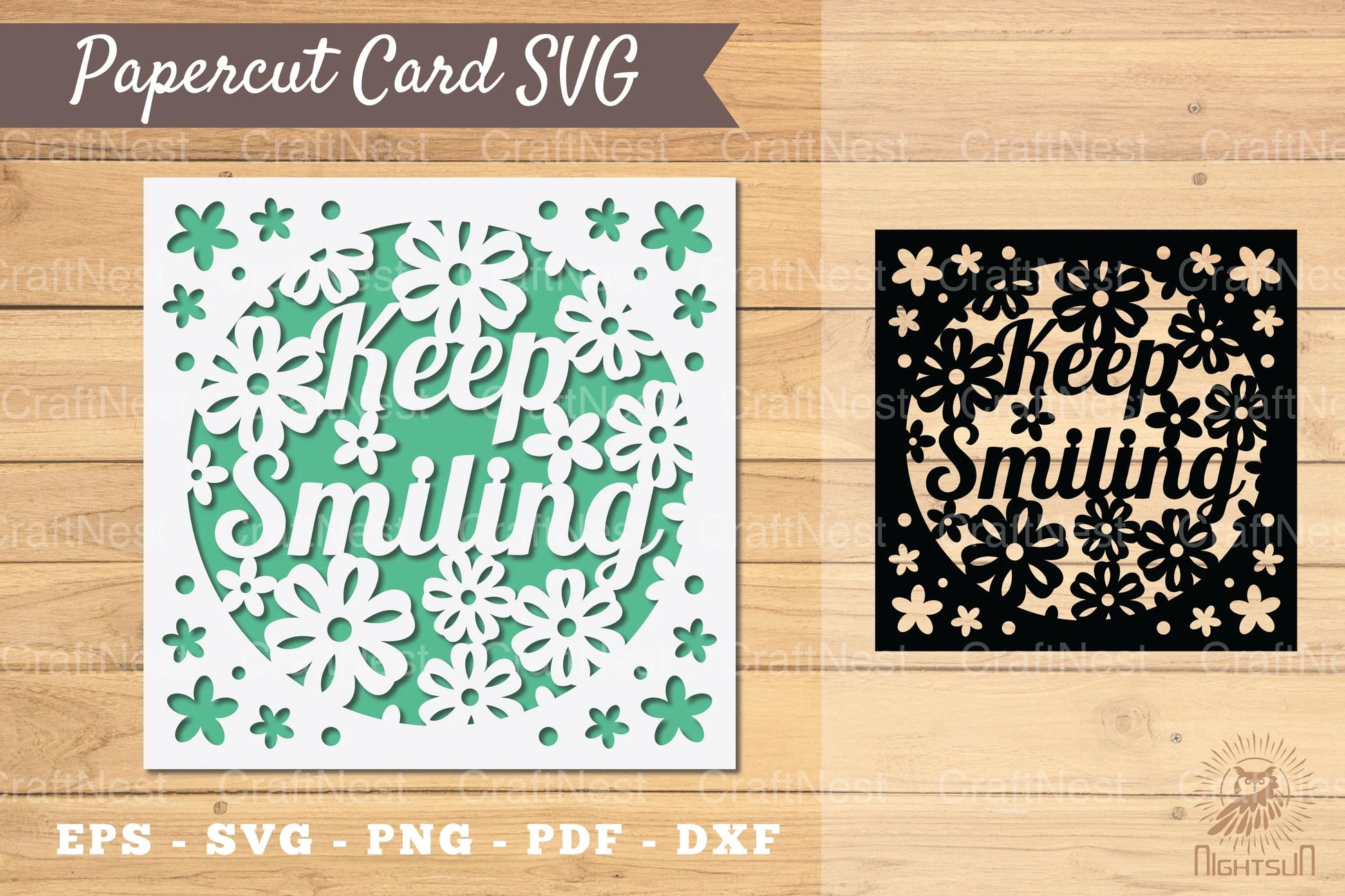 Keep Smiling Papercut Card Design Bundle - CraftNest - Digital Crafting and Art