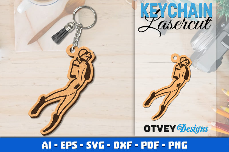 Keychain Diving Lasercut SVG Bundle - CraftNest - Digital Crafting and Art