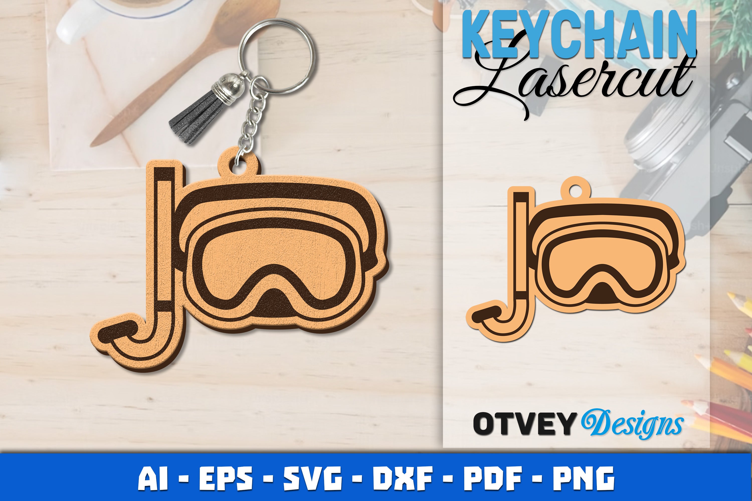 Keychain Diving Lasercut SVG Bundle 2 - CraftNest - Digital Crafting and Art