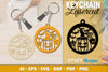Keychain Halloween Lasercut SVG Bundle