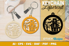 Keychain Halloween Lasercut SVG Bundle 219 - CraftNest - Digital Crafting and Art