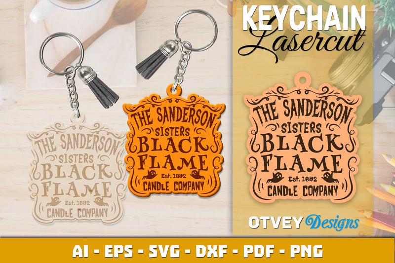 Keychain Halloween Lasercut SVG Bundle 196 - CraftNest - Digital Crafting and Art