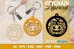 Keychain Halloween Lasercut SVG Bundle 221 - CraftNest - Digital Crafting and Art