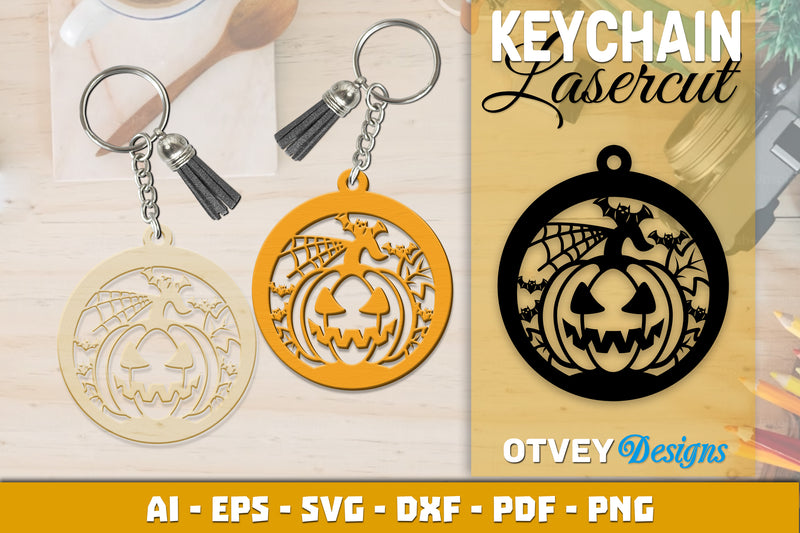Keychain Halloween Lasercut SVG Bundle 221 - CraftNest - Digital Crafting and Art