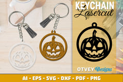 Keychain Halloween Lasercut SVG Bundle 145 - CraftNest - Digital Crafting and Art