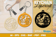 Keychain Halloween Lasercut SVG Bundle 224 - CraftNest - Digital Crafting and Art