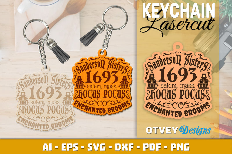 Keychain Halloween Lasercut SVG Bundle 200 - CraftNest - Digital Crafting and Art