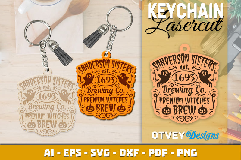 Keychain Halloween Lasercut SVG Bundle 202 - CraftNest - Digital Crafting and Art