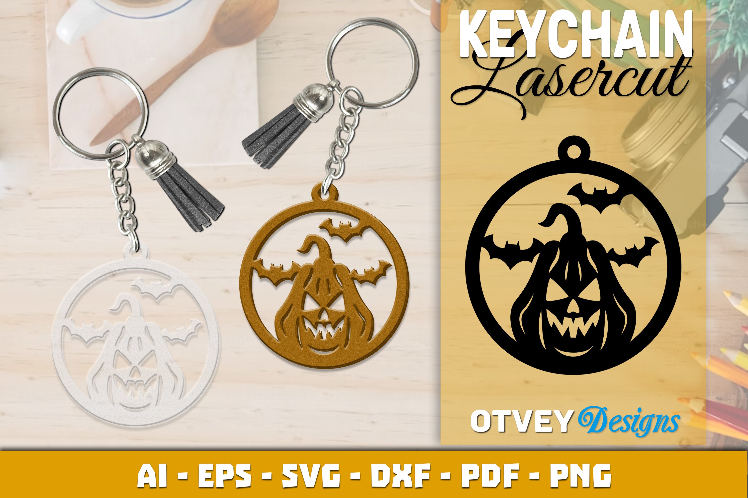 Keychain Halloween Lasercut SVG Bundle 150 - CraftNest - Digital Crafting and Art