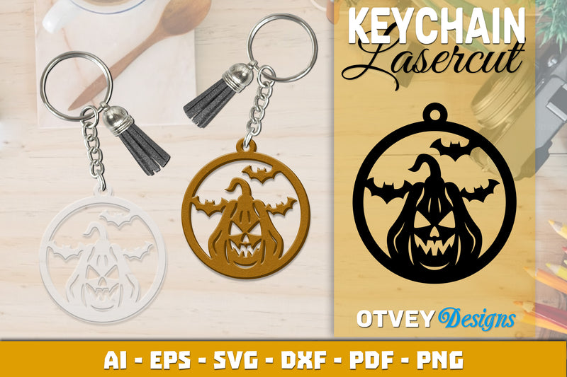 Keychain Halloween Lasercut SVG Bundle 150 - CraftNest - Digital Crafting and Art