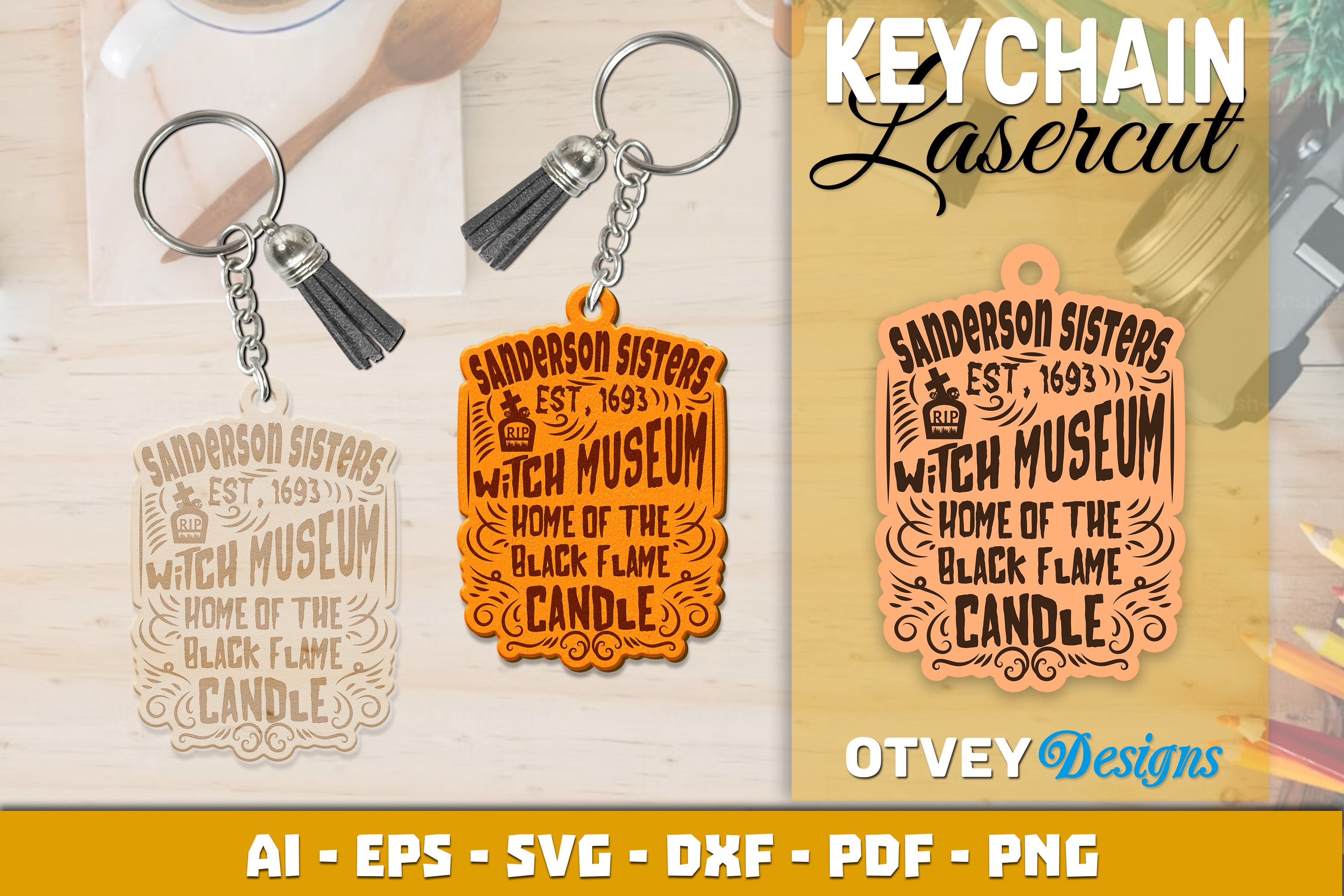 Keychain Halloween Lasercut SVG Bundle 204 - CraftNest - Digital Crafting and Art