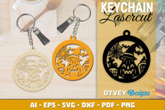 Keychain Halloween Lasercut SVG Bundle 228 - CraftNest - Digital Crafting and Art