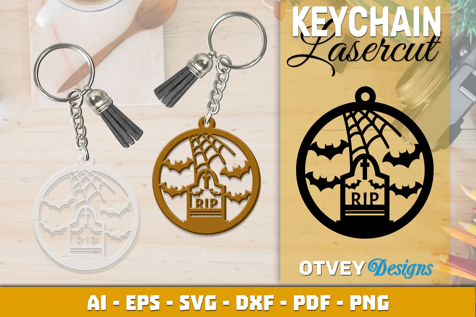 Keychain Halloween Lasercut SVG Bundle 151 - CraftNest - Digital Crafting and Art