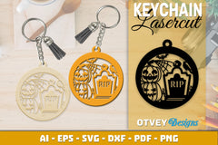Keychain Halloween Lasercut SVG Bundle 229 - CraftNest - Digital Crafting and Art
