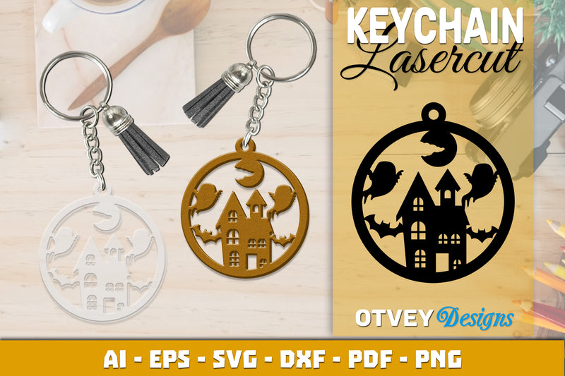 Keychain Halloween Lasercut SVG Bundle 157 - CraftNest - Digital Crafting and Art