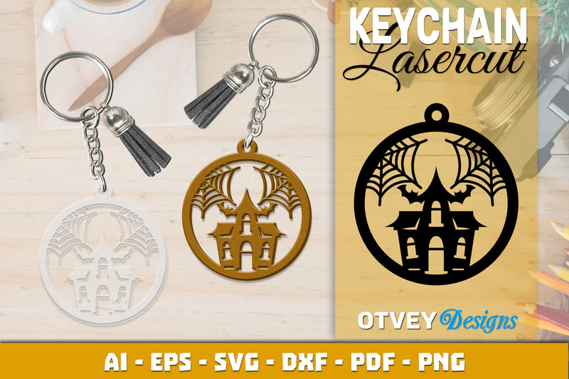 Keychain Halloween Lasercut SVG Bundle 159 - CraftNest - Digital Crafting and Art