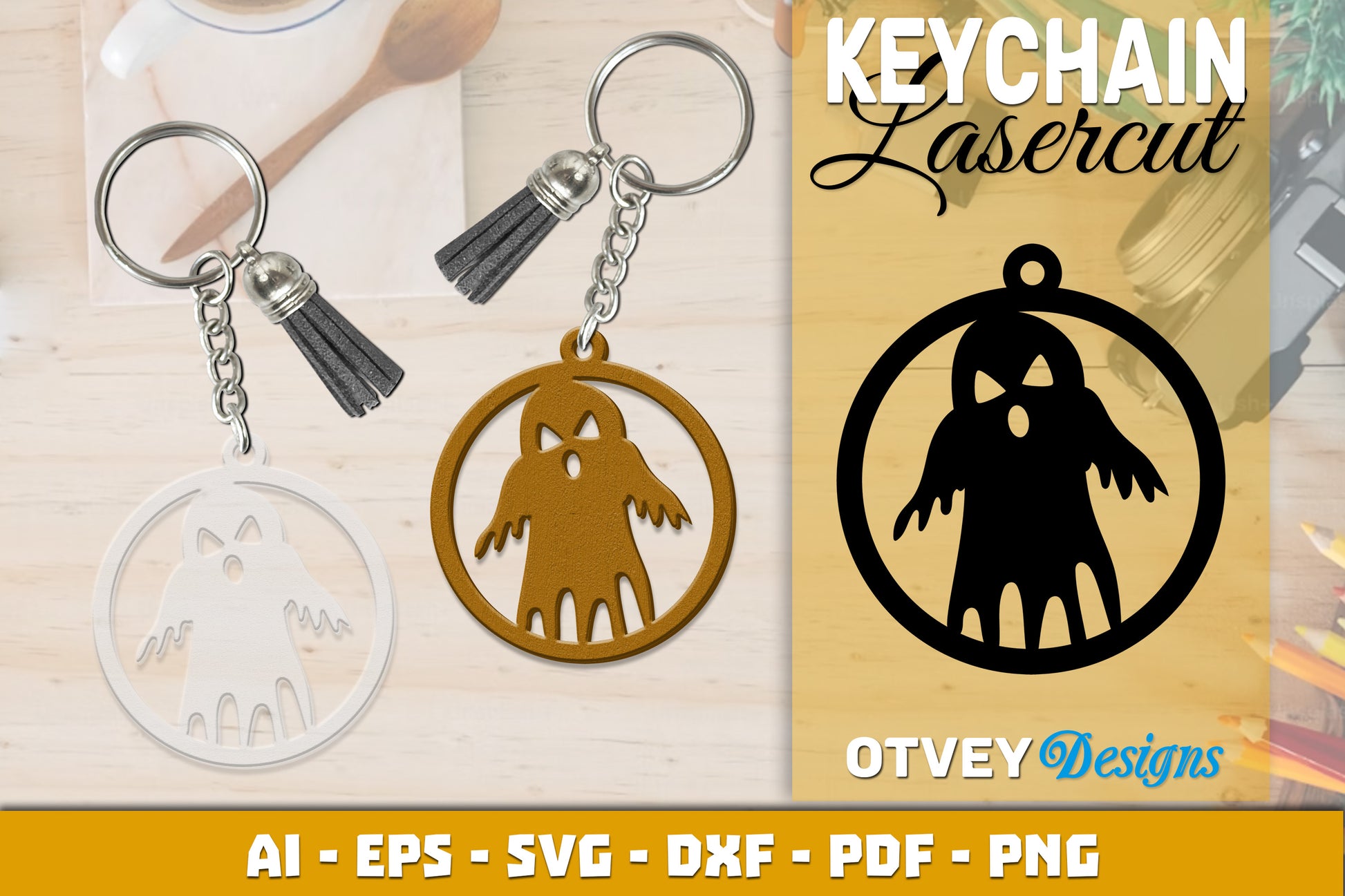 Keychain Halloween Lasercut SVG Bundle 164 - CraftNest - Digital Crafting and Art