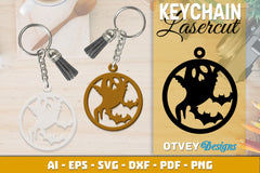 Keychain Halloween Lasercut SVG Bundle 166 - CraftNest - Digital Crafting and Art