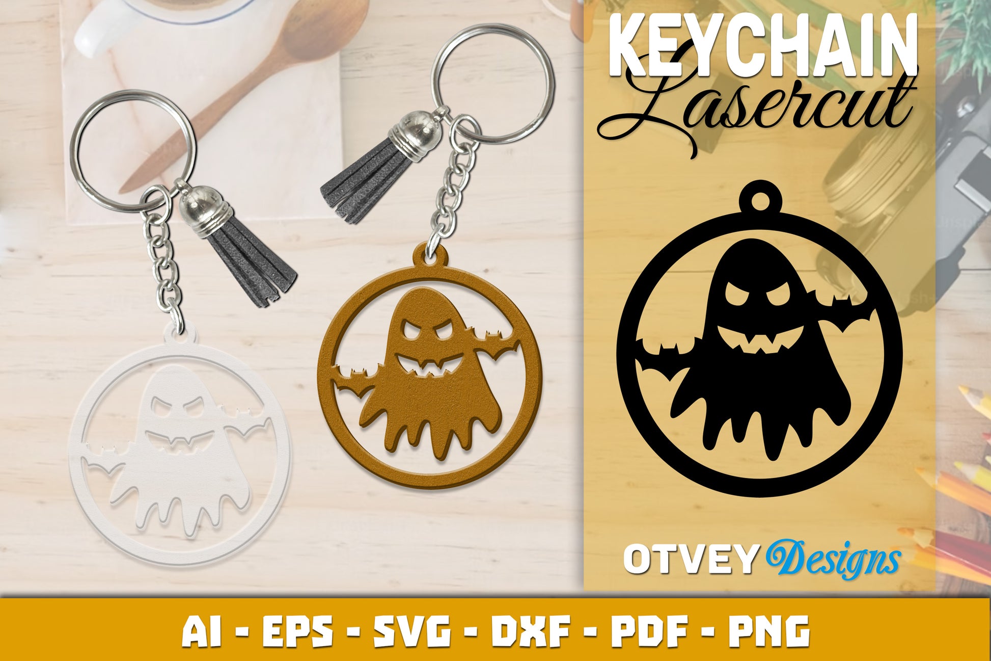 Keychain Halloween Lasercut SVG Bundle 168 - CraftNest - Digital Crafting and Art
