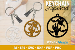 Keychain Halloween Lasercut SVG Bundle 173 - CraftNest - Digital Crafting and Art